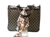 woman gucci discount sac 2013 bon sac bo1665 abricot brun 36cmx30cmx10cm